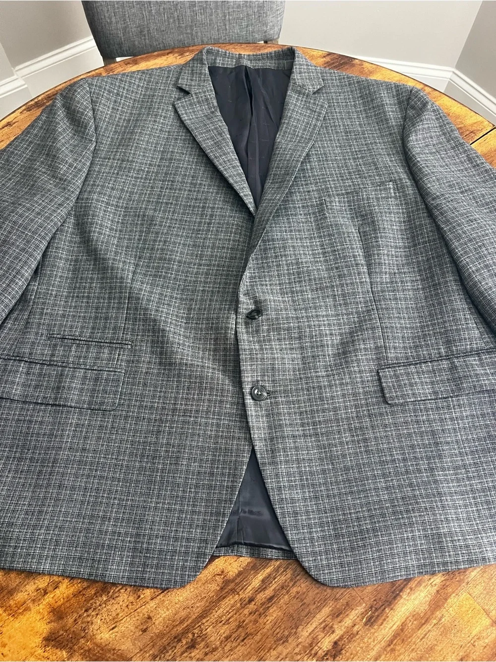 Michael Kors Men's 54R Gray Plaid Wool Blend Blazer Sport Coat